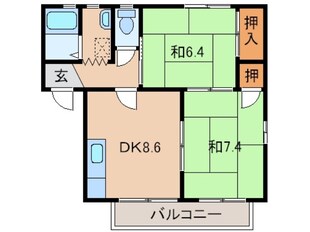 あしべハイツの物件間取画像